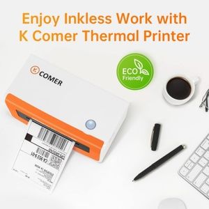 K Comer Shipping Label Printer 150mm/s High-Speed 4x6 Thermal Label Holder